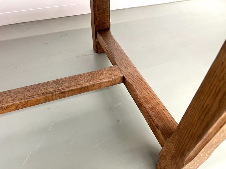 Large oak farm table with extensions