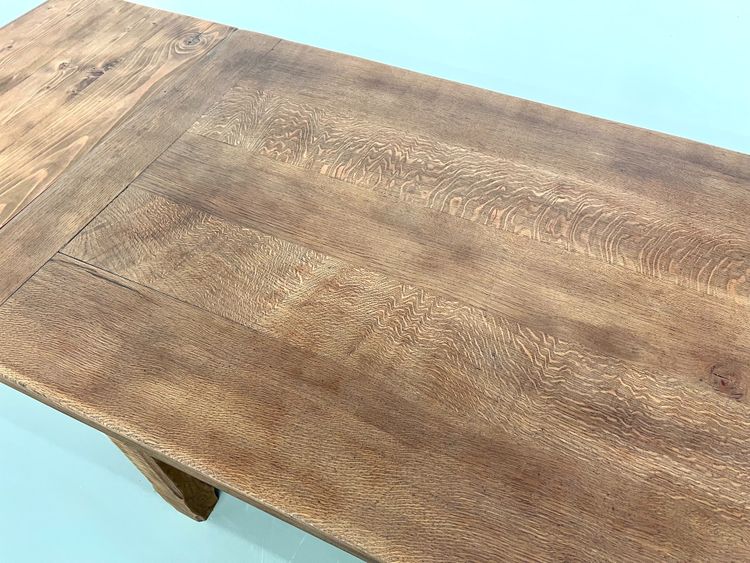 Large oak farm table with extensions