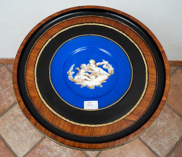Antique Napoleon III wooden coffee table, France, 19th century.