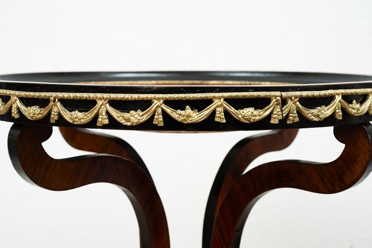 Antique Napoleon III wooden coffee table, France, 19th century.