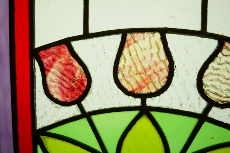 Stained glass - Stained glass - Composition with tulips