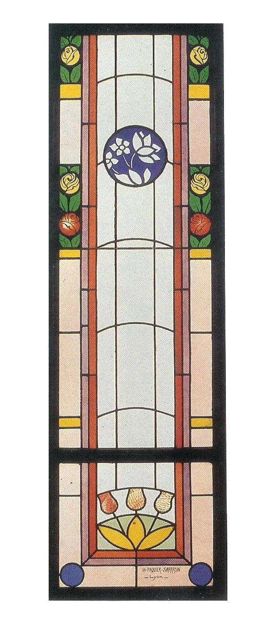Stained glass - Stained glass - Composition with tulips