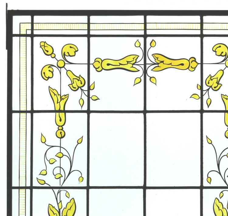 Stained glass - Stained glass windows - Stylized plant decoration