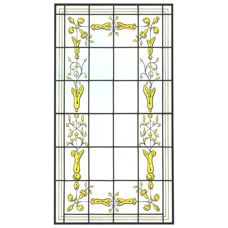 Stained glass - Stained glass windows - Stylized plant decoration