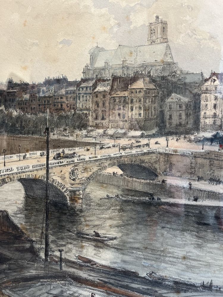 Aqurelle Frank Boggs " Vue de Paris" (1855-1926)