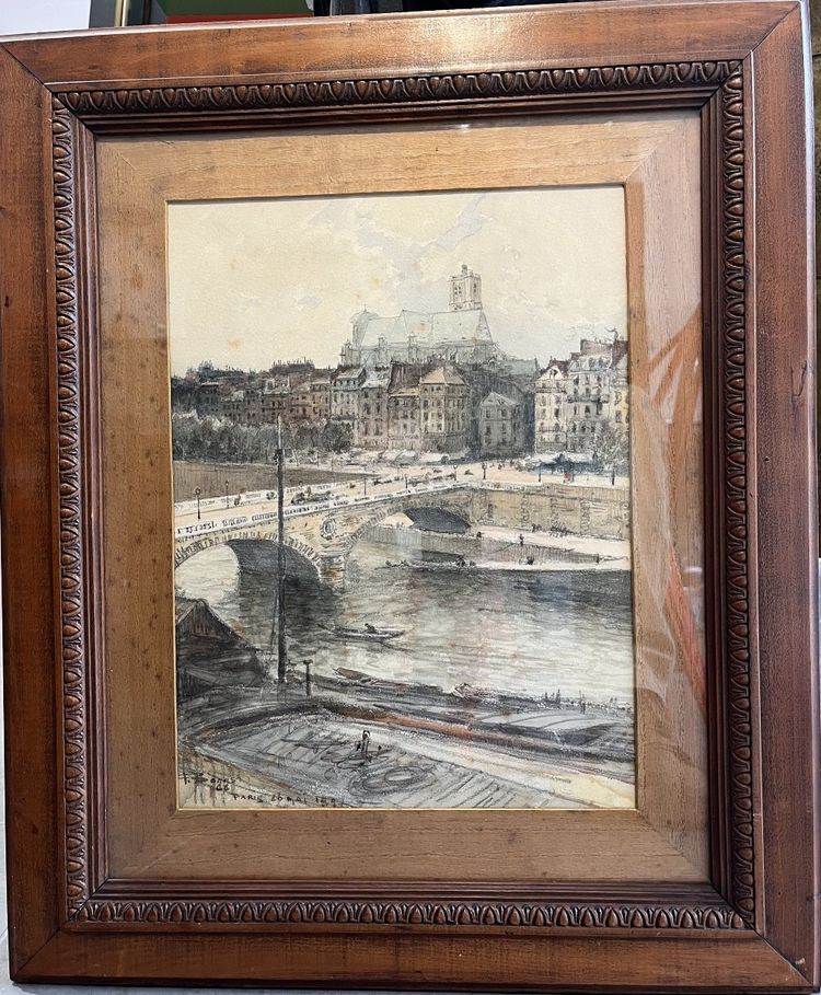 Aqurelle Frank Boggs " Vue de Paris" (1855-1926)