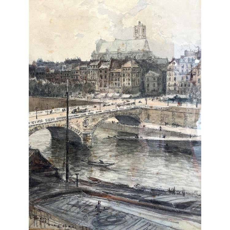 Aqurelle Frank Boggs " Vue de Paris" (1855-1926)