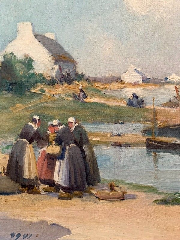 Henri Buron (1880 - 1969) - Olio su tavola