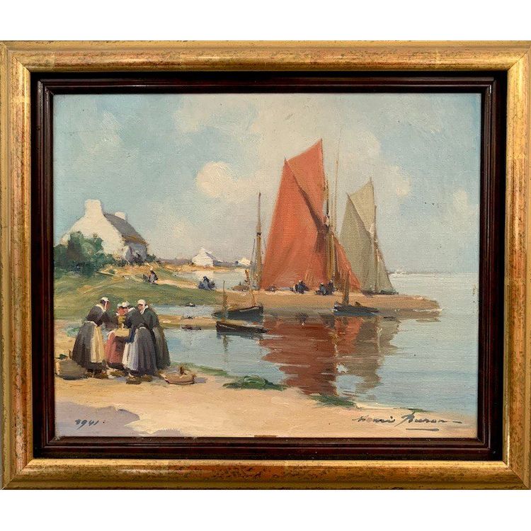 Henri Buron (1880 - 1969) - Olio su tavola