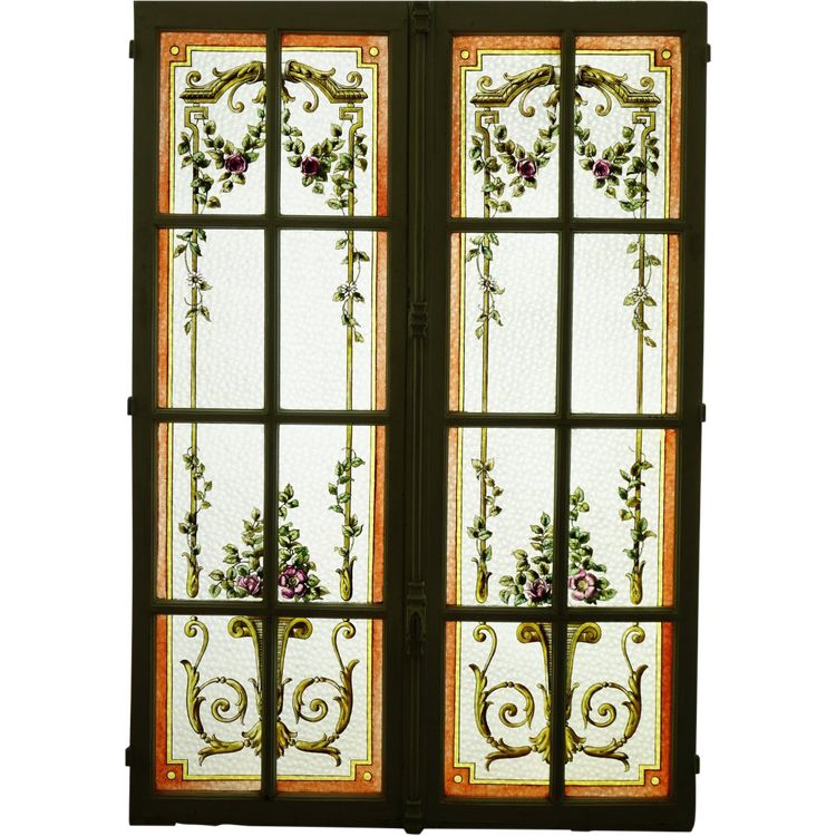 Vitrail - Vitraux - Guirlandes De Fleurs
