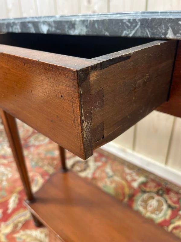Gray marbled Louis XVI style console