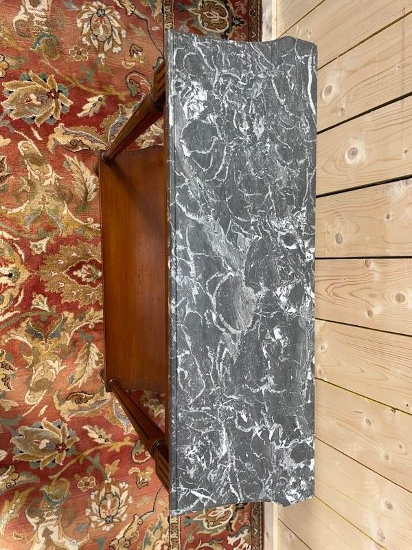 Gray marbled Louis XVI style console