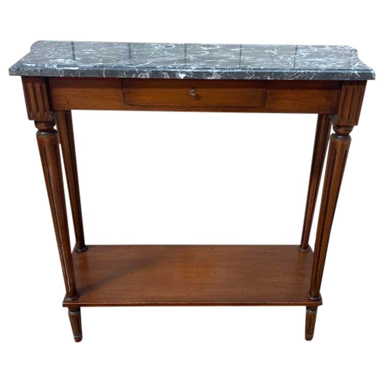 Gray marbled Louis XVI style console