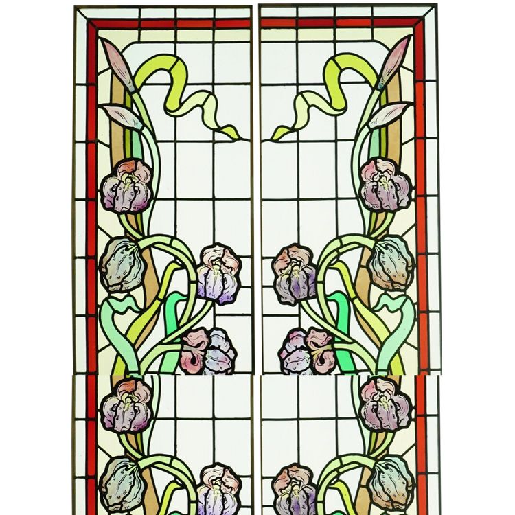 Stained Glass - Stained Glass Windows - Art Nouveau With Irises