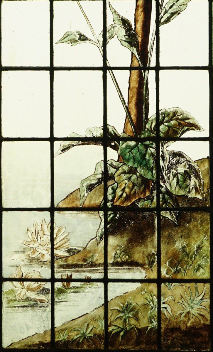 Stained glass - Stained glass windows - Crested bird