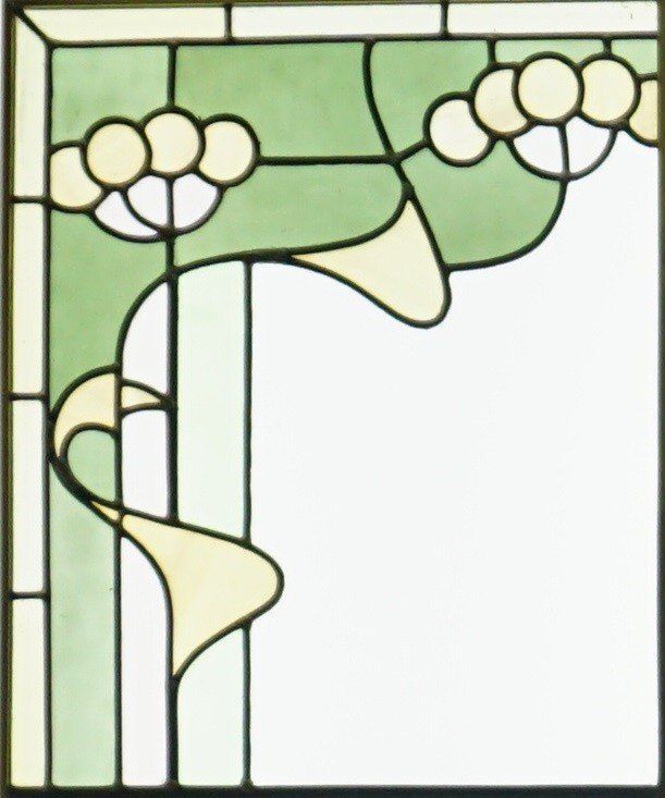 Stained glass - Stained glass windows - Art Nouveau composition