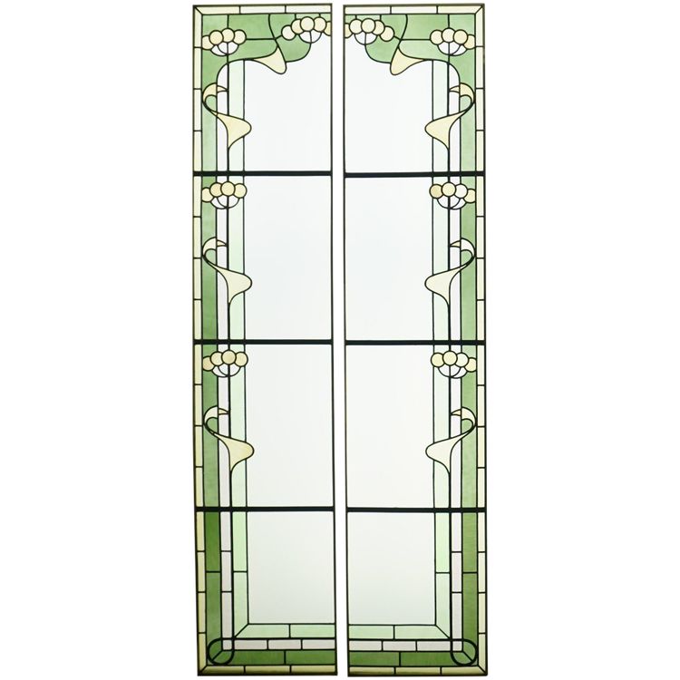 Stained glass - Stained glass windows - Art Nouveau composition