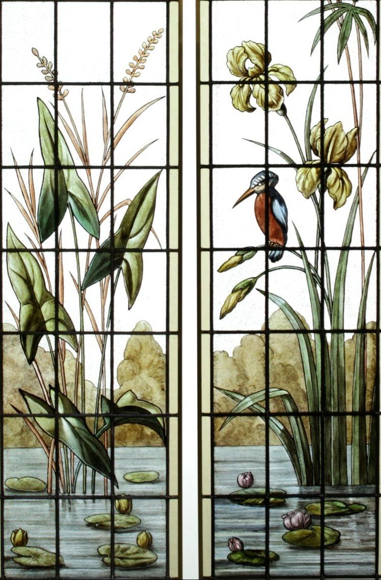 Stained Glass – Stained Glass Windows – Vegetation at the Kingfisher