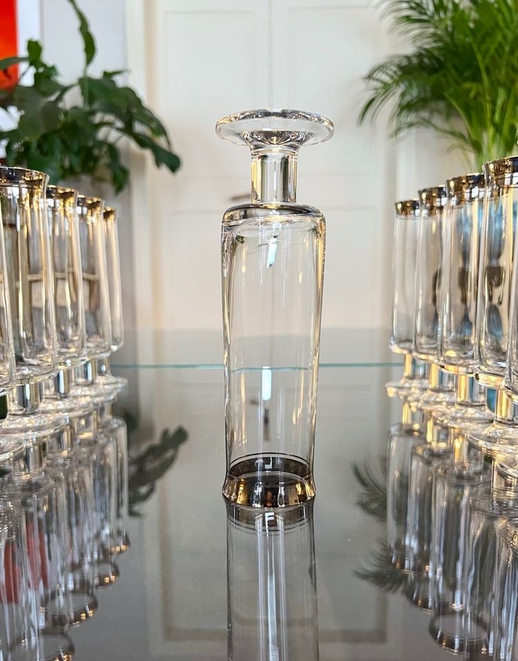 Crystal Champagne Flutes - Vintage 1970s Glassware Set