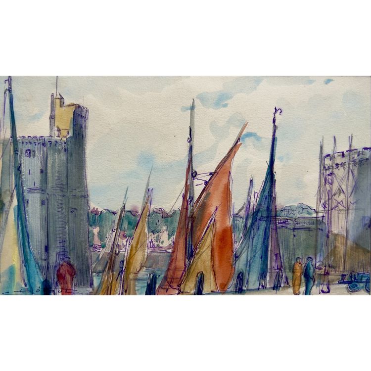 La Rochelle, the port circa 1930.