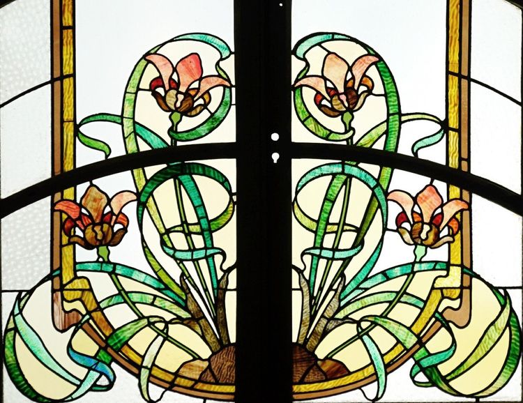 Stained glass - Stained glass windows - Art Nouveau Iris