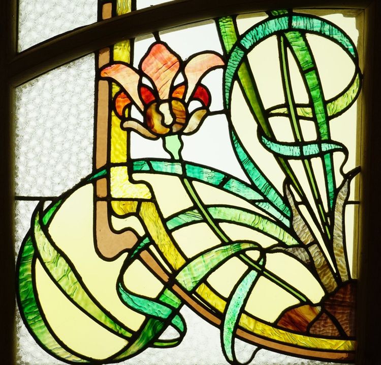 Stained glass - Stained glass windows - Art Nouveau Iris