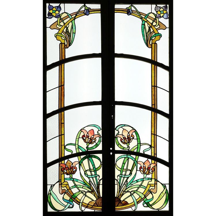 Stained glass - Stained glass windows - Art Nouveau Iris