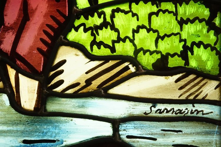 Stained Glass - Stained Glass Windows - Bucolic Fishing