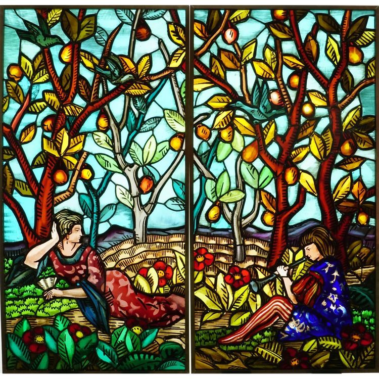 Stained Glass - Stained Glass Windows - Music under the Orange Trees