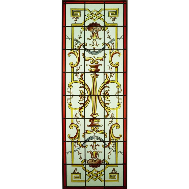 Stained glass - Stained glass windows - Shell and scroll decoration