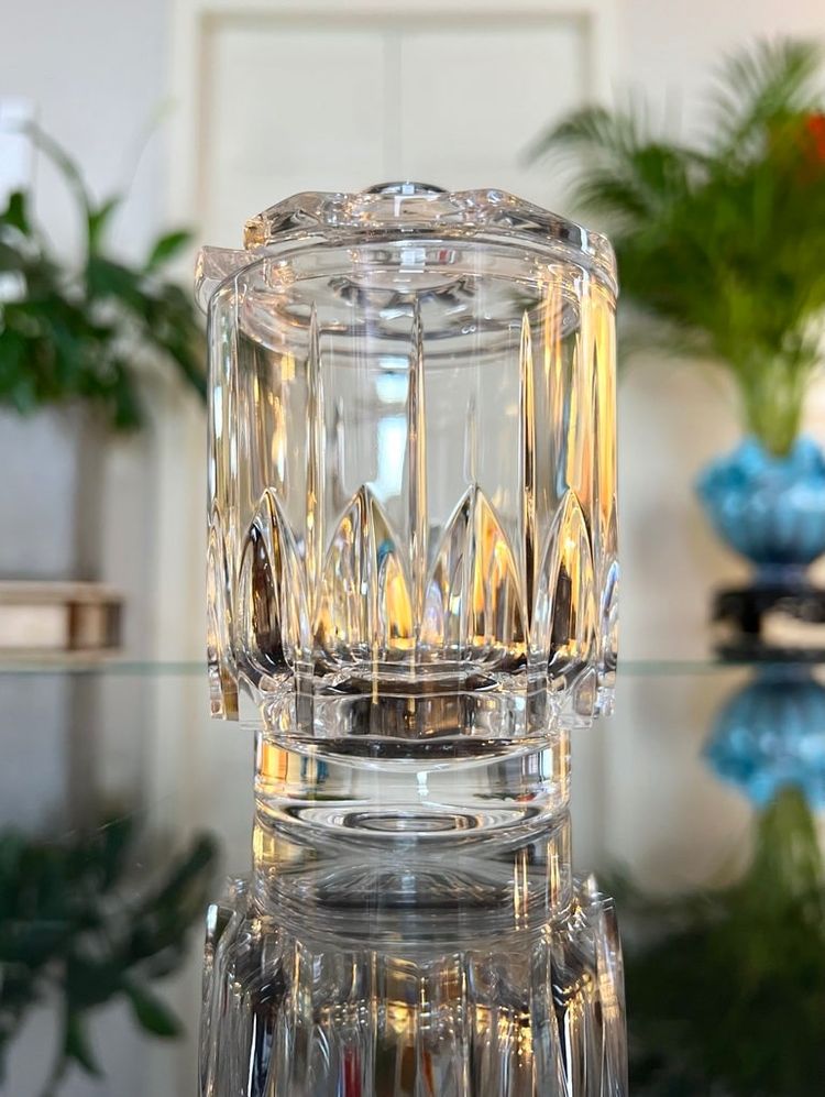 Cut Crystal Mustard Pot - Condiments Sauce