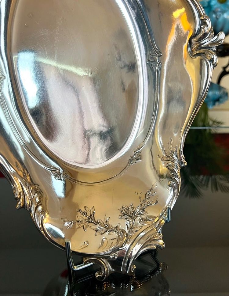Corbeille à Pain En Métal Argenté Gallia Christofle - Rocaille Style Louis XV