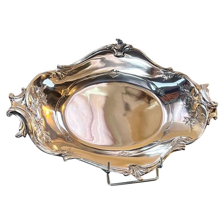 Corbeille à Pain En Métal Argenté Gallia Christofle - Rocaille Style Louis XV