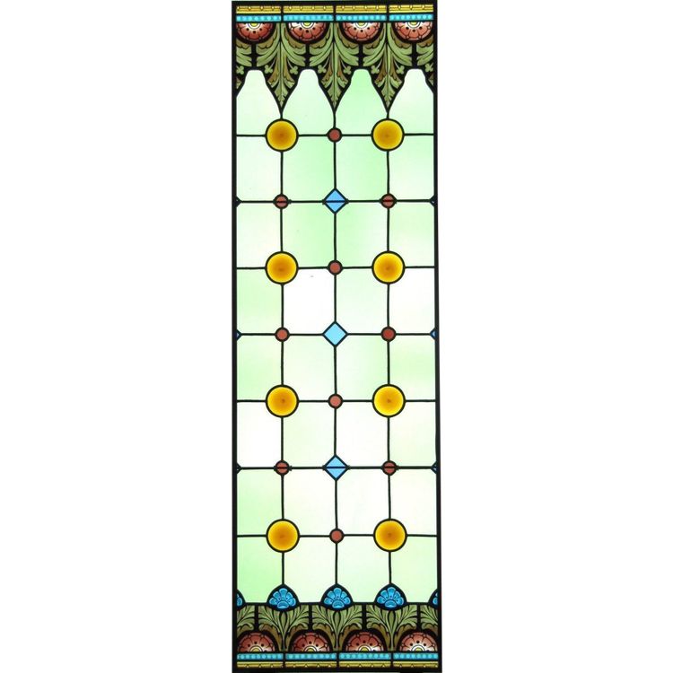 Stained glass - Stained glass windows - Chives and flower border