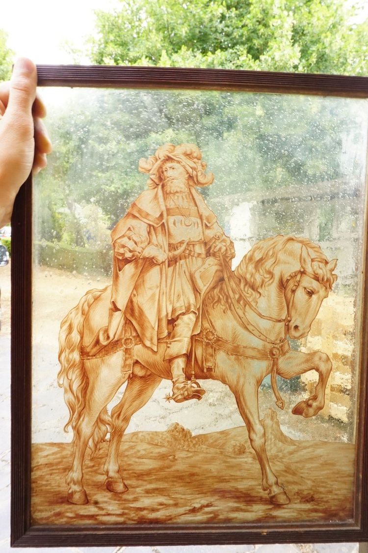 Stained glass - Stained glass windows - Emperor Maximilian on horseback