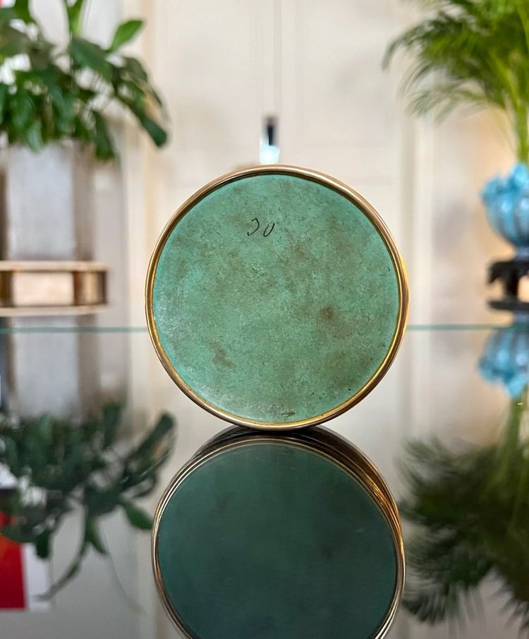 Boîte à Dragées Bonbons - Brass Painted Under Glass