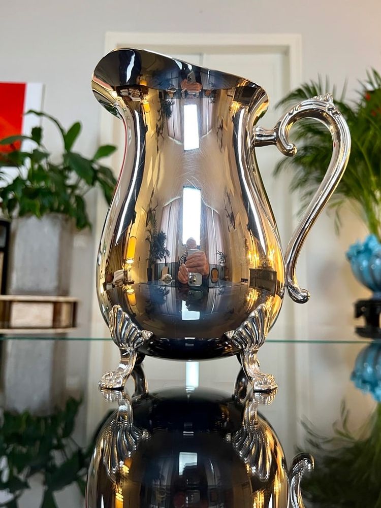 Carafe Pichet En Métal Argenté