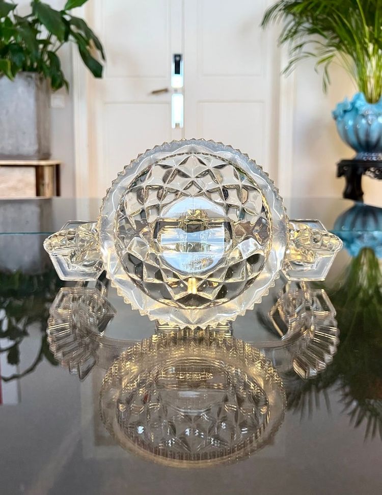 Glass candlestick - Art Déco
