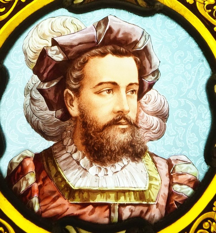 Stained glass - Stained glass windows - Renaissance couple