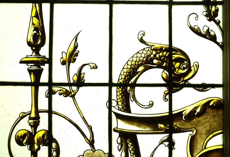Stained glass - Stained glass windows - Renaissance couple