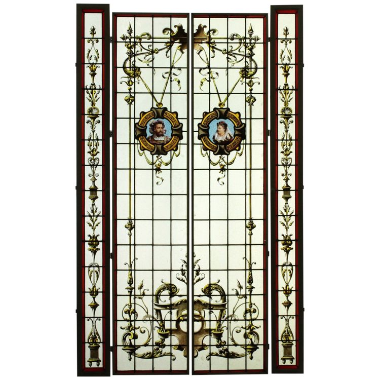 Stained glass - Stained glass windows - Renaissance couple