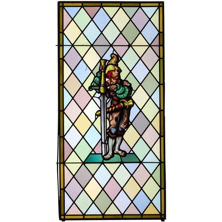 Stained glass - Stained glass windows - Lansquenet with a swordfish