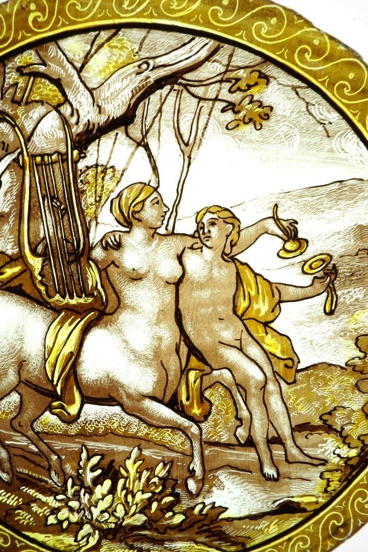 Vitrail - Vitraux - Centaure Musicienne