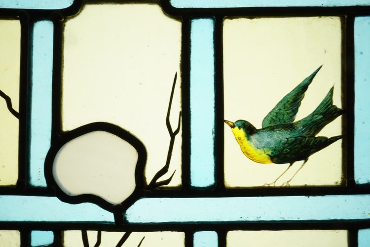 Stained Glass - Stained Glass - Art Deco Flowers and Sakura