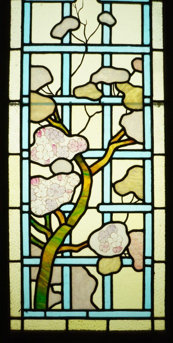 Stained Glass - Stained Glass - Art Deco Flowers and Sakura
