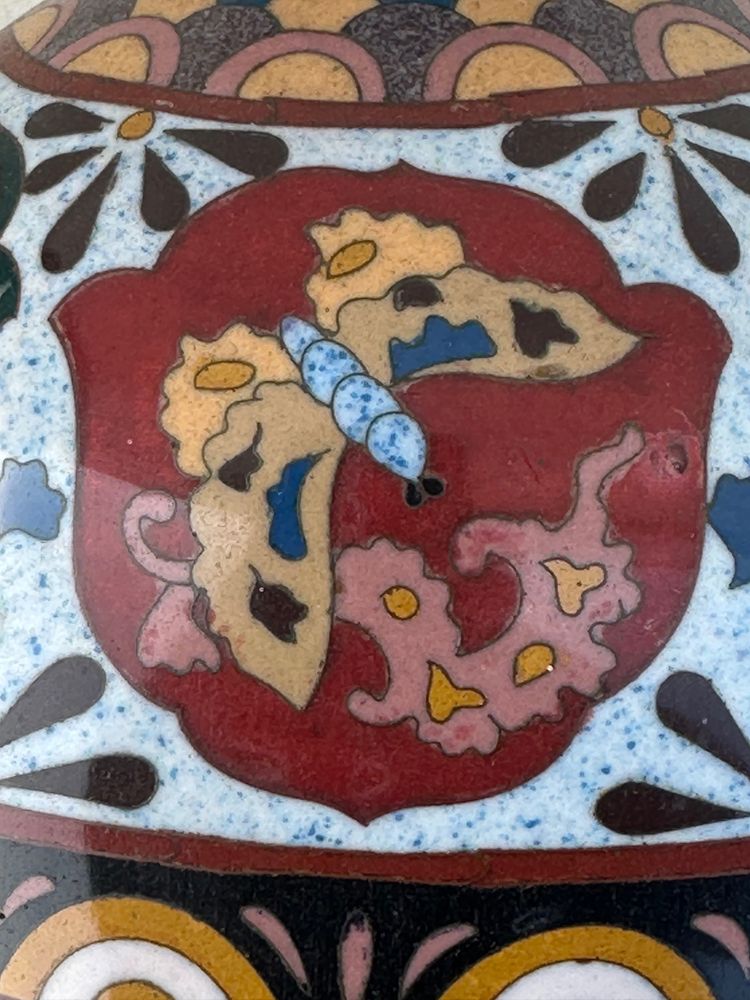 Pair of cloisonné vases