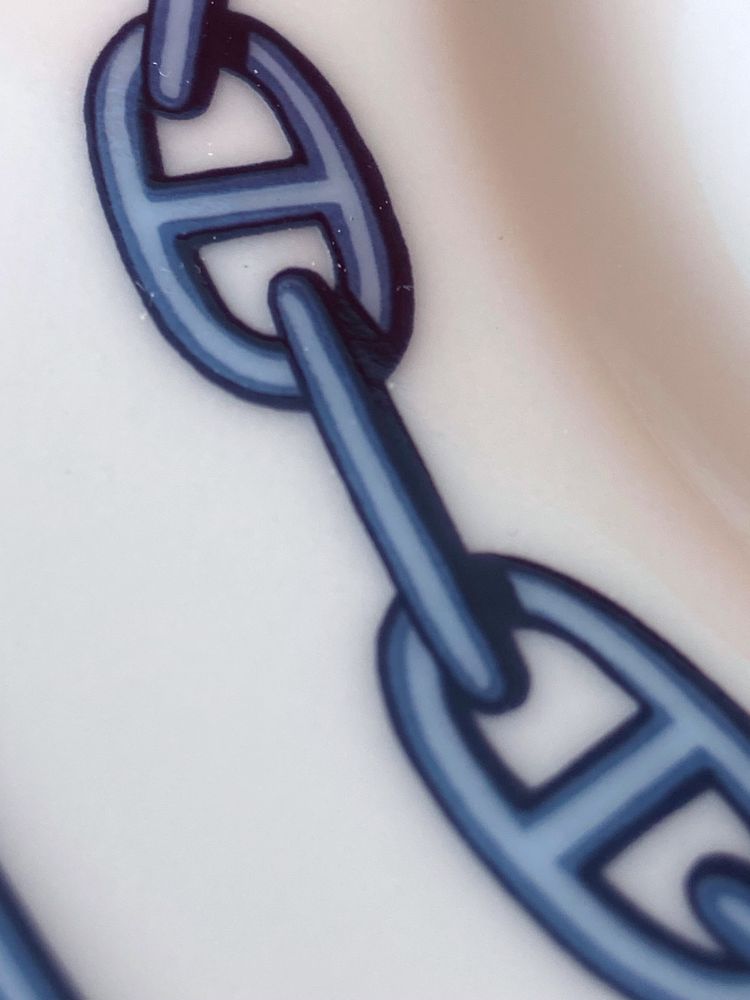 Hermès blue and white anchor chain