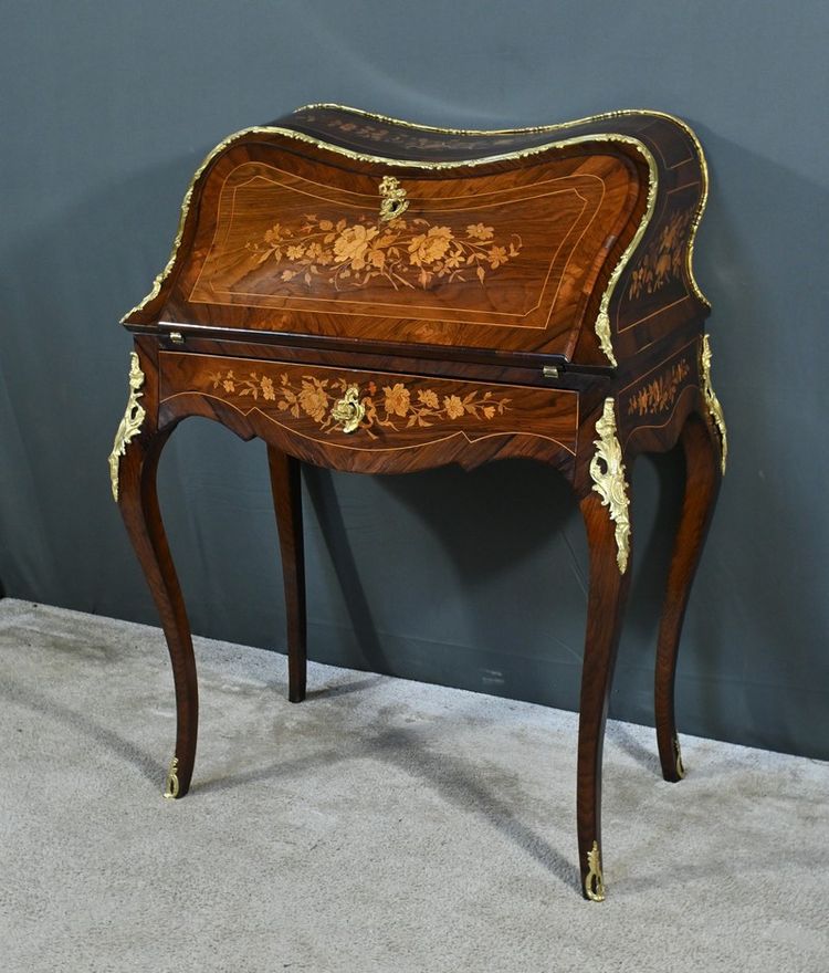 Bureau de Dame en Palissandre, style Louis XV – 2ème Partie XIXe