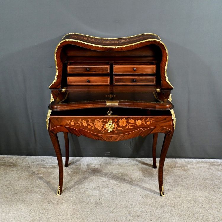 Bureau de Dame en Palissandre, style Louis XV – 2ème Partie XIXe