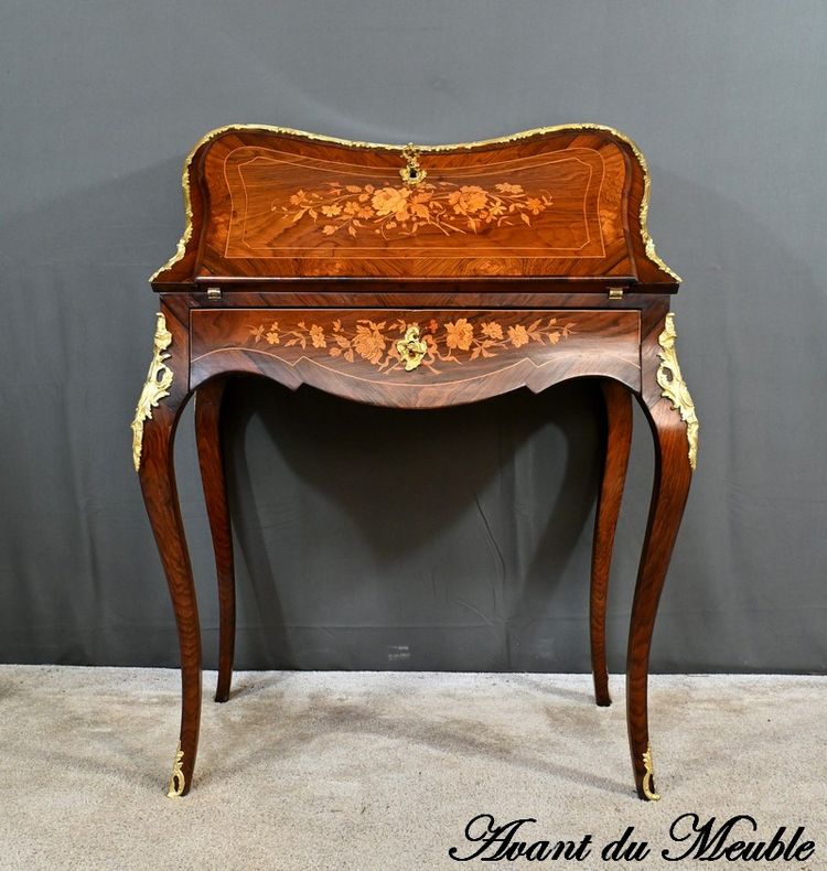 Bureau de Dame en Palissandre, style Louis XV – 2ème Partie XIXe